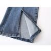 Split Denim Bell Bottoms Women's Summer High Waist Elastic Slim Straight Leg Women's Pants