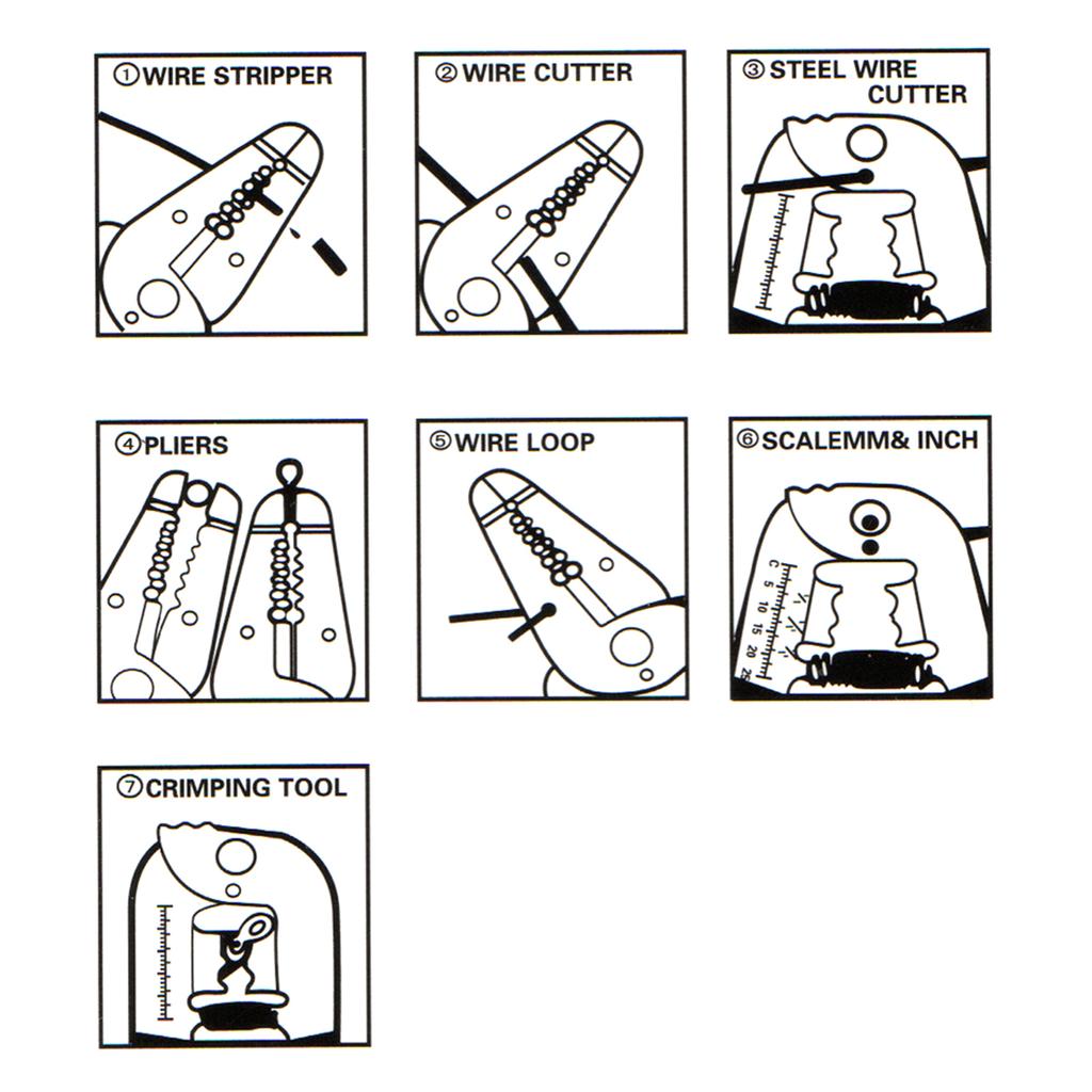 6-в-1 инструмент для зачистки проводов, многофункциональный портативный резак для острых плоскогубцев, 7,5-дюймовый резак для обжима проводов, электрический кабельный резак