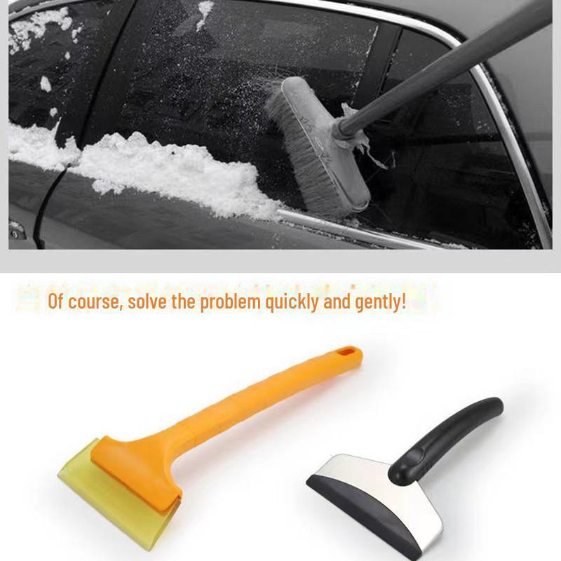 Инструмент для уборки снега с автомобиля 2 в 1: Лопата, щетка и скребок для размораживания зимой