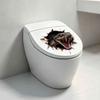 Creative Restroom Wall Decor 3D Viper Toilet Seat Sticker, Realistic Snake Decal, Waterproof PVC Adhesive Scary Stickers Art for Bathroom Tank, Funny