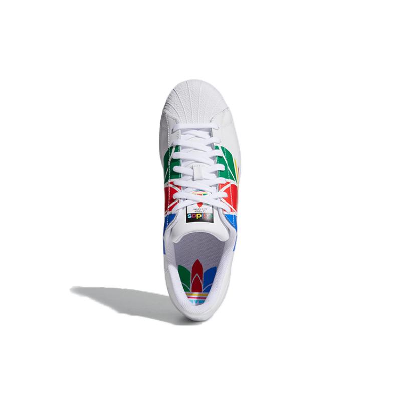 adidas Кроссовки Superstar Pure 'Colorful Trefoil Cloud White' FU9519