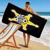 FC Sheriff Print Beach Towel, Large Soft Quick Dry Towel for Beach Camping Swimming