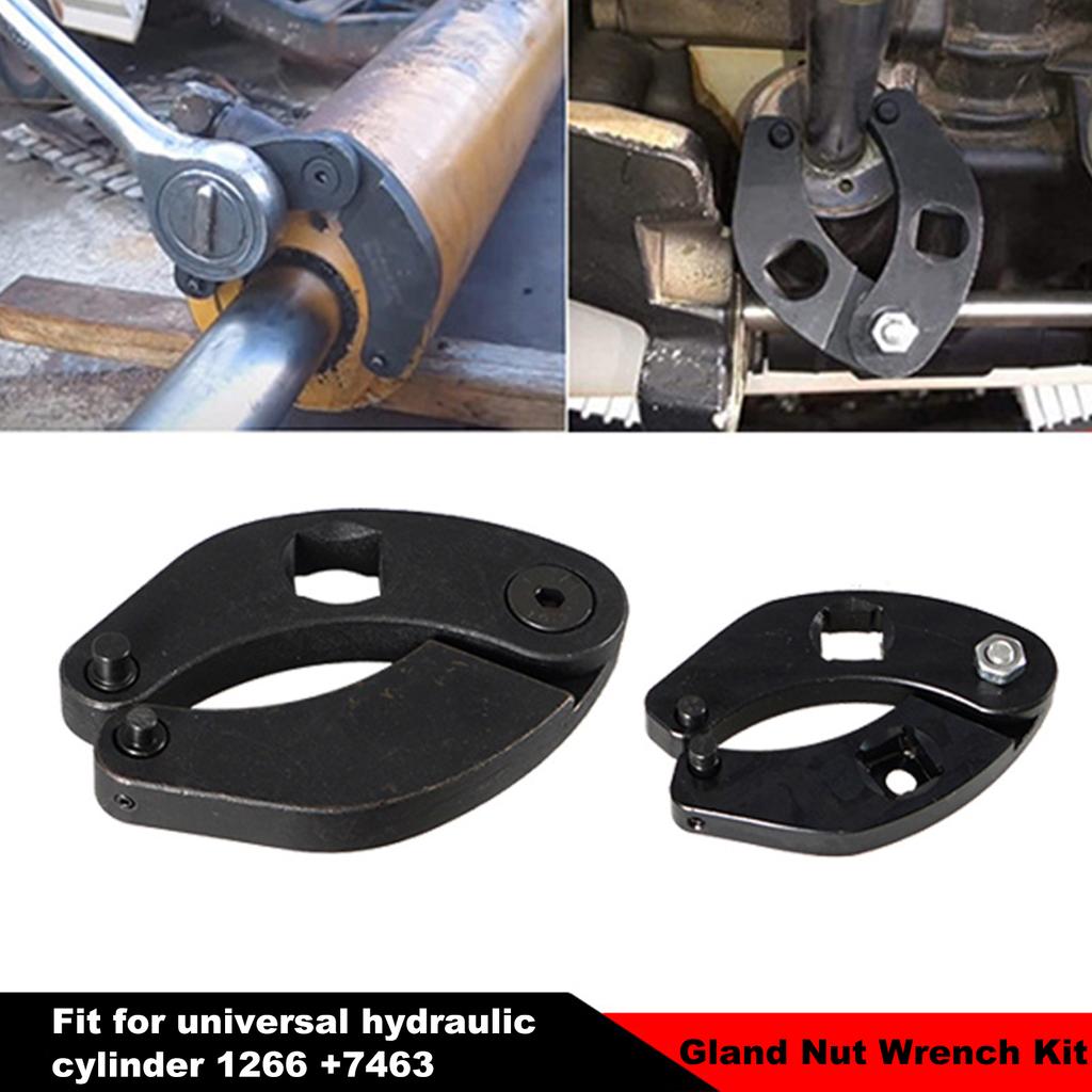 Adjustable Gland Nut Wrench Kit 1266 +7463 Spanner Tool Set for Hydraulic Cylinder
