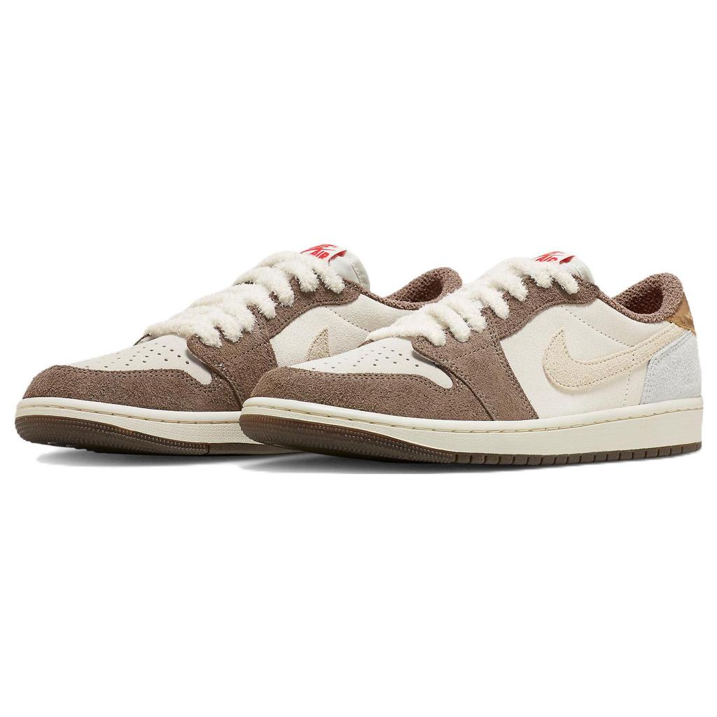 Кроссовки унисекс Air Jordan 1 Retro Low OG Year of the Rabbit Коричневые Palomino Metallic-Gold DV1312-200