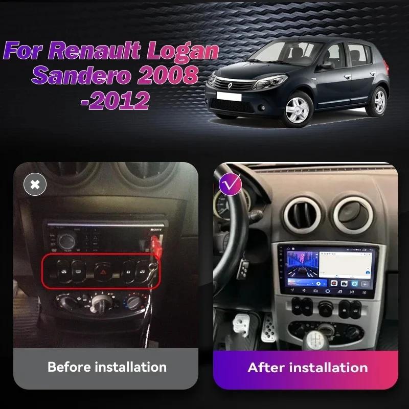2din Android Car Radio Multimedia Player для Renault Logan Sandero 1.6 2008 -2012 DSP GPS навигация Carplay Stereo Audio No DVD