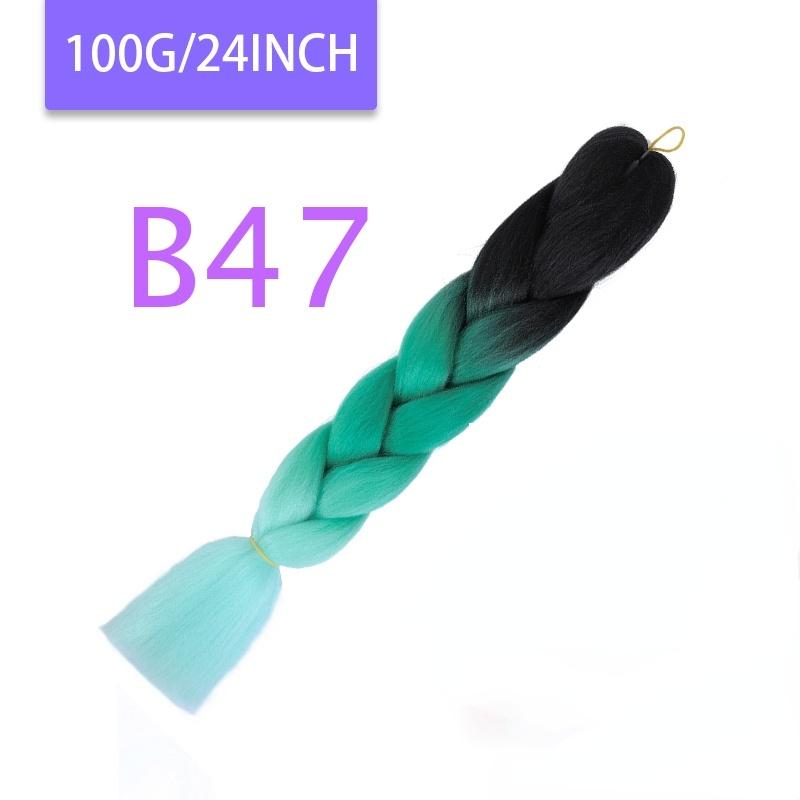 MISQUEEN Yaki Soft Hair Ombre Crochet Braiding Hair Extension For Braid 24 Inch Pink Synthetic Crochet Hair Jumbo Braid Hair