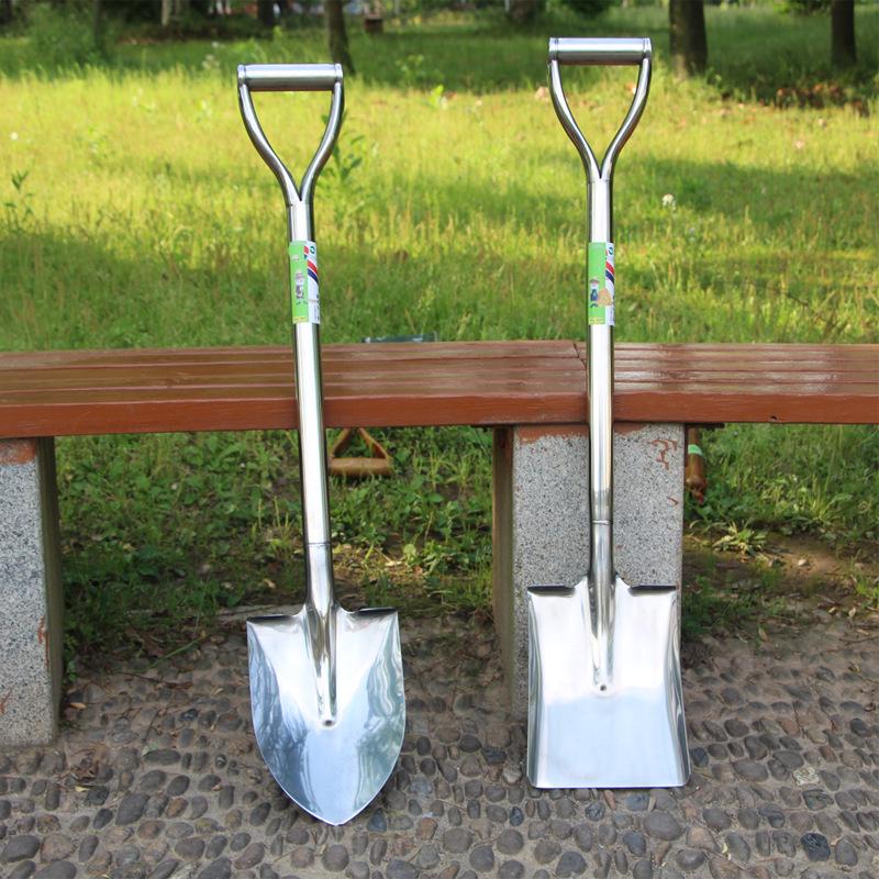 Садовая лопата из нержавеющей стали с деревянной ручкой - Малая, острая лопата для снега, почвы, посадки деревьев и цветов