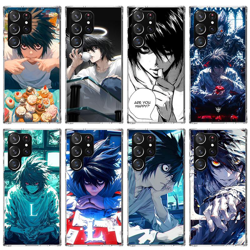 N-Note D-Death L Lawliet Phone Case For Samsung Galaxy S26 S25 Edge S24 S23 Ultra S22 Plus S21 S20 FE Soft TPU Back Cover Funda
