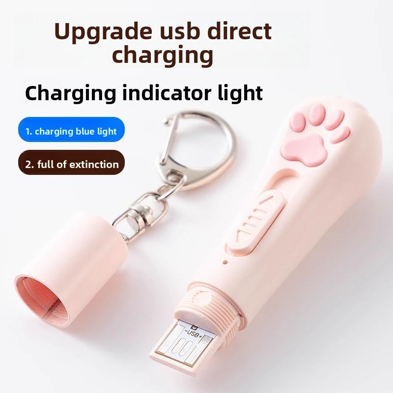 Factory Multi-function Fun Cat Laser Toy USB Charging Multi-pattern Interesting Pet Cat Supplies
