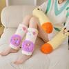 1 Pair Women Plush Fleece Socks Ultra Warm 3D Cartoon Embroidered Socks Elastic Fit Soft Thick Cozy Thermal Socks