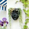 Artistic Face Shape Wall Planter Retros Human Profile Flowerpots Creative Plant Pot for Wall Decoration Balcony