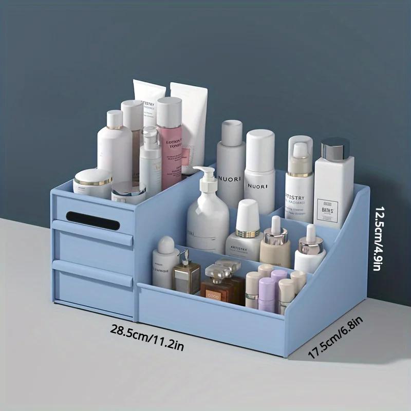 Makeup Table with Large Capacity Desktop Storage, Drawer Rack, for Versatile Storage of Skincare Products and Cosmetics