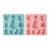 Christmas Silicone Mold Non-stick Food Grade Dishwasher Safe Easy Release DIY Santa Claus Snowman Reindeer Chocolate Candy Cake Fondant Cookies Mold