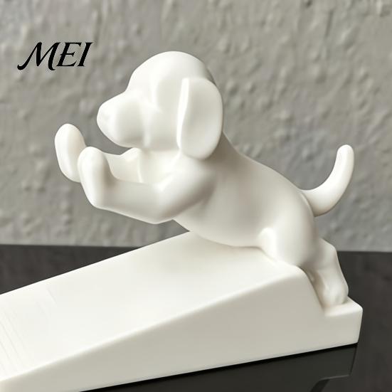 Healing Desk Ornament for Decor 3D Printed Cartoon Dog Door Stopper, Cute Animal Holder, Holder Non-Slip Wedge Floor Wall Protection Home Puppy