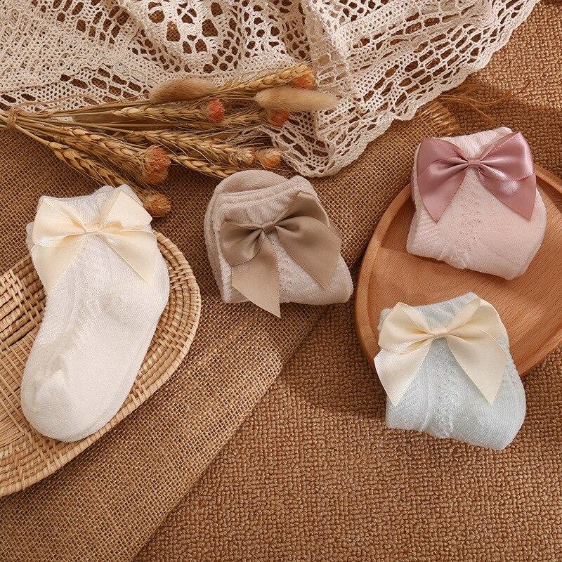 Cute Baby Girl Socks Cotton Breathable Bow Princess Girl Lace Socks Ruffle Socks Kids Socks Girls Little Girl Socks