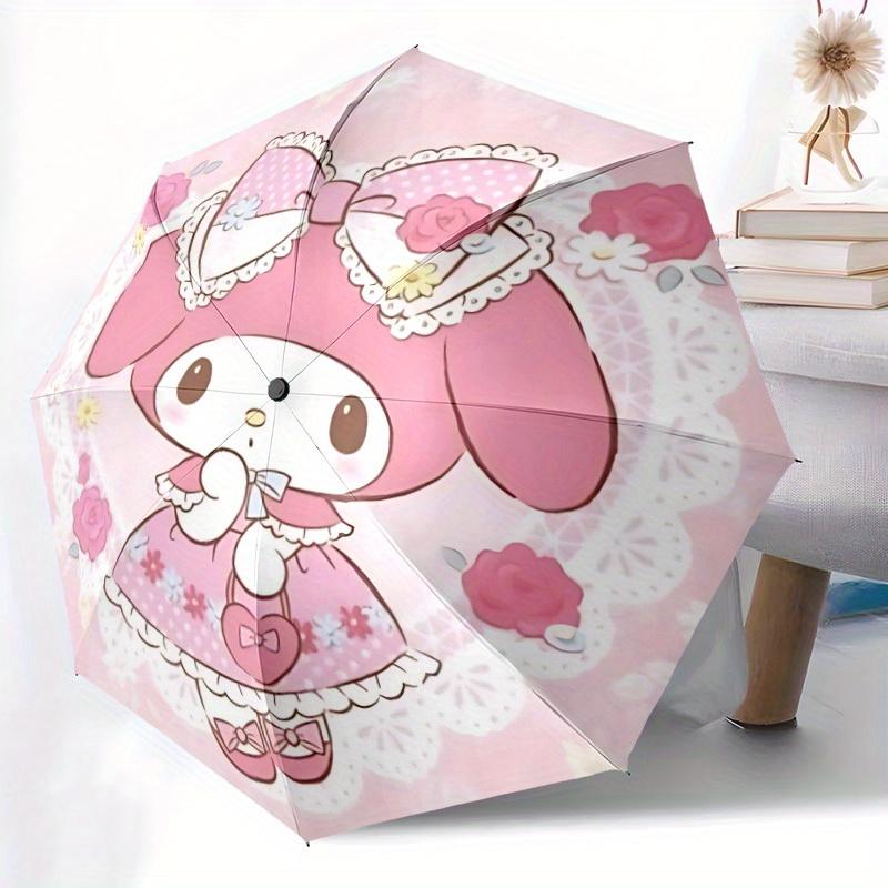 1pc My Melody Automatic Umbrella 8-Bone Design Compact Gear for Outdoor Travel, Perfect Gift for Friends or Family yy280828200