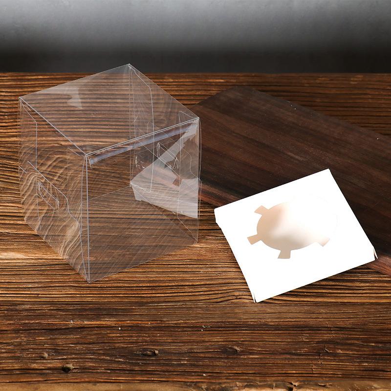 20pcs Clear Plastic Gift Packing Box Cake Boxes Bakery Boxes for Single Cupcake for Cake Chocolates Cookie Pie and More Pastries Birthday Party Favor