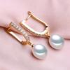 seniko 8-9 мм серьги с натуральным пресноводным жемчугом, модные серьги-клипсы с кубическим цирконием для женщин и девочек, подарок, длинные серьги