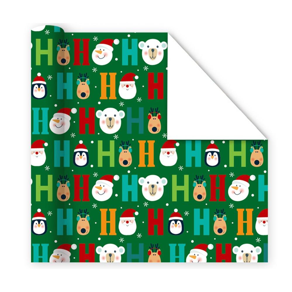 Roll Christmas Packaging Paper 2025 DIY Craft Paper Happy New Year Gift Wrapping Paper