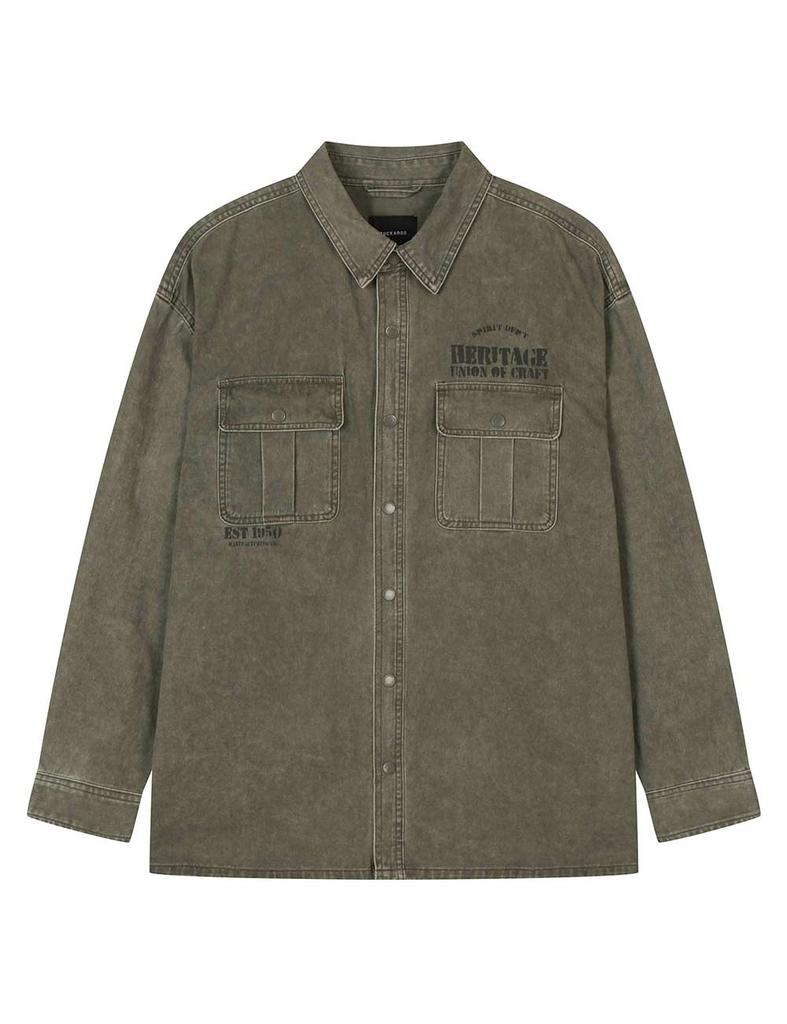 BUCKAROO Pigment Shacket Dark Khaki