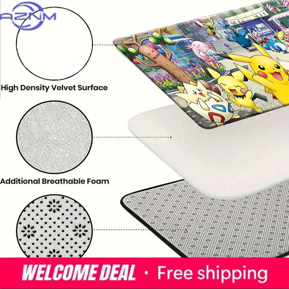 Pokemon Pikachu & Friends Carnival Print Non-slip Doormat Soft Floor Mat for Home Decor