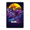 Dinosaur Animal Retro Metal Plaque Printing Iron Mural Club Bar Customize Tin Sign Poster