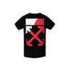 Back Arrow Print Short Sleeve T-Shirt Ss19 Men Tops Black OMAA027S191850061020