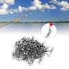 100 Pcs 12mm High Tensile 8 Shape Barrel Bearing Fishing Swivel Snap Hook Connect Ring