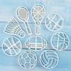 Sports Ball Baking Cutter Non-Toxic Easy Demold Rugby Tennis Football Shaped Mold for Kids Baking Class Activity