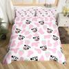 Комплект пододеяльника «Молочная корова» Розовый Белый Корова Клубничный узор Пододеяльник Постельный комплект для девочек Каваии Комплект пододеяльника «Молочная корова»