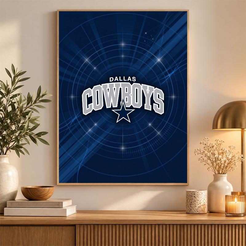 Dallas Cowboys Diamond Painting Kit 5D Full Drill DIY Diamond Mosaic Wall Art Home Decor
