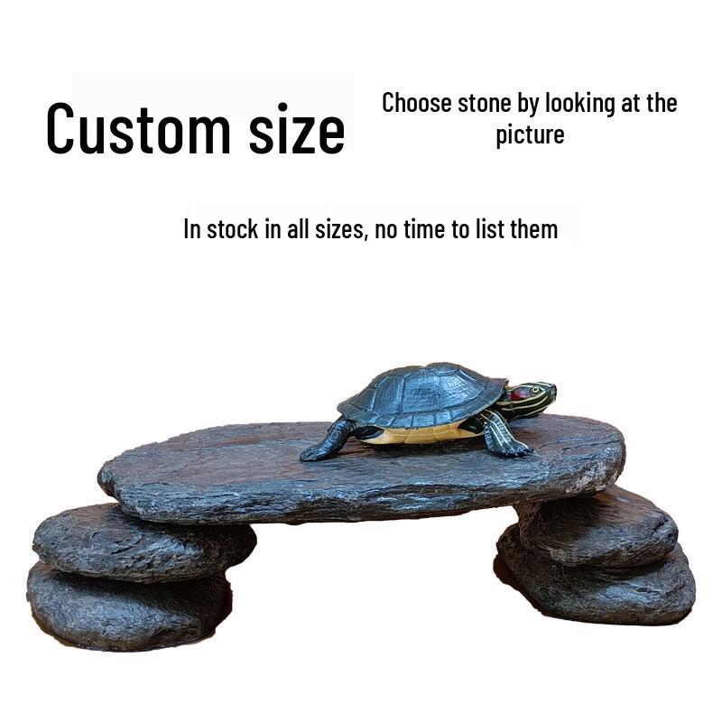 Turtle Climbing Ladder & Stone Platform with Hiding House for Aquariums