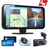 4K Dash Cam Wireless Carplay & Android Auto Car DVR WiFi Rearview Camera With Magnetic Bracket Dashboard Video Recorder