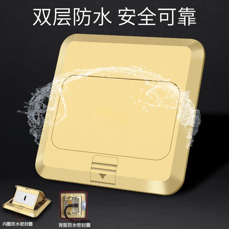 Скрытая выдвижная розетка, розетка HDMI с золотым битом и цифровым видео с кабелем HDMI 4K, полностью медная мультимедийная розетка HDMI с заземлением