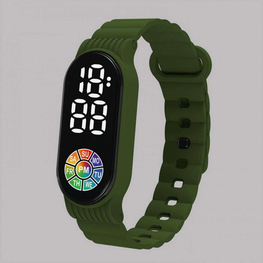 Наручные часы с сенсорным управлением и цифровым дисплеем, водонепроницаемые многофункциональные детские электронные часы