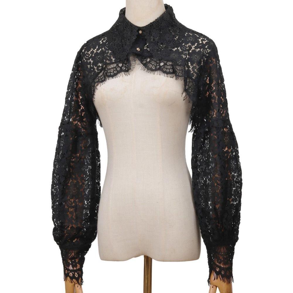 Hollow Out Lace Fake Collar Cape Flower Scarves Elegant Short Small Shirt Female