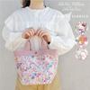 Сумка-тоут с персонажами Sanrio, размер S, принт Liberty, сумка-тоут, мини-сумка, легкая сумка для обеда, персонаж, стильный милый цветочный узор, сделано в Японии, мелодия