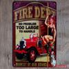 Custom Retro Pin-up Girl Car Repair Shop Tin Sign