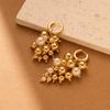 Chic Alloy Gold Geometric Earrings With Pearl Detail Everyday Elegance