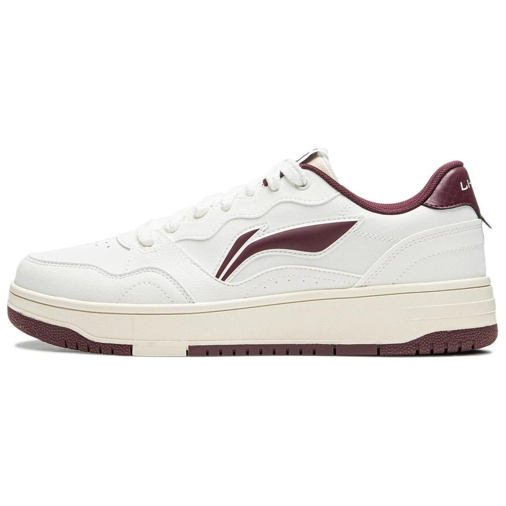 New LiNing Tianji Soft Slip Resistant Cushioning Abrasion Resistant Lightweight Low Top Skateboard Shoes Men's White Purple AGCU317-4