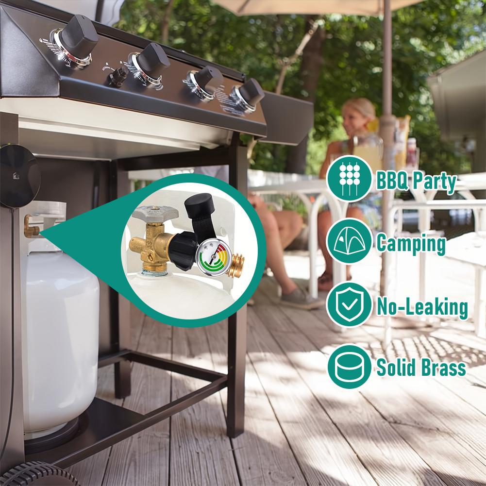 Индикатор уровня газа для пропанового баллона, Универсальный индикатор уровня газа для пропановых баллонов 5-40 фунтов, Индикатор уровня газа для гриля, обогревателя, кемпера, QCC1