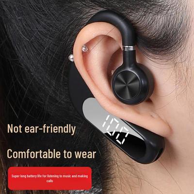 Частная модель V28: Беспроводная спортивная гарнитура Bluetooth с заушным креплением, воздушной проводимостью, конструкцией без костей и увеличенным сроком службы батареи.