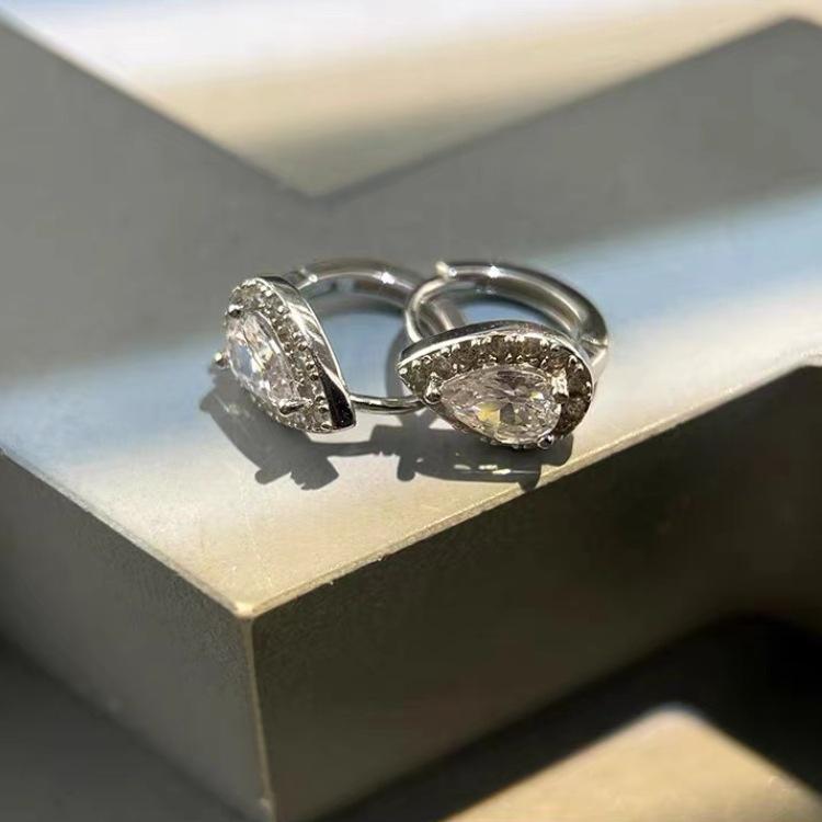 Серьги-капли из стерлингового серебра 925 пробы с бриллиантами для женщин – Элегантный, простой дизайн для повседневной роскоши