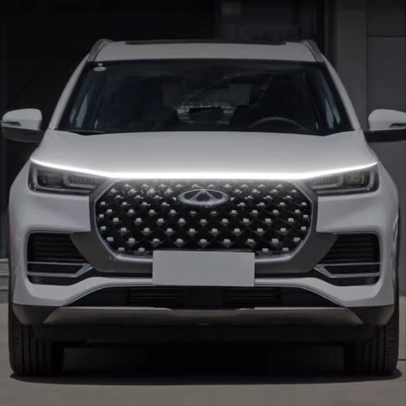 Chery Tiggo 8 Pro Автомобильный светодиодный капот дневных ходовых огней полосы водонепроницаемая гибкая авто декоративная сквозная лампа