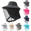 Женские/мужские солнцезащитные шляпы с козырьком, летние дышащие уличные аксессуары из сетки от насекомых и комаров