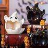 Creative Ceramic Atmosphere Candle Holder Halloween Decoration Cute Ghost Candlestick Ghost Pumpkin Lantern Ornament
