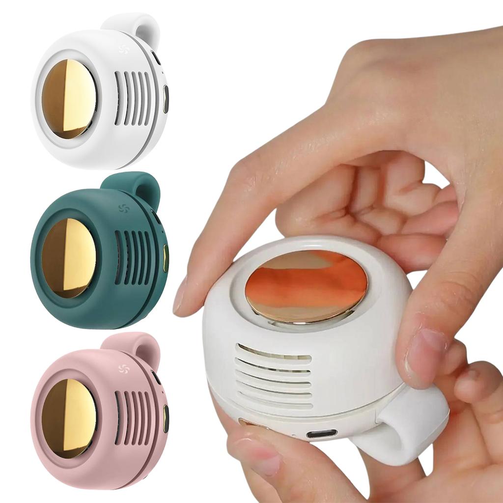 Mini Clip Fan Portable Neck Waist Fan Electric Air Cooling Fan 900mah USB Bladeless Fan Portable Air Cooler for Outdoor Home