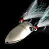Juyang Wide Mouth Holographic Cicada Feather Double Hook Spinner Lure for Bass & Zander