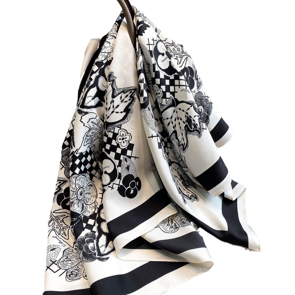 Korean Spring and Autumn Summer New Fashionable Large Scarf Scarf Sunshade Scarf Shoulder Scarf Scarf