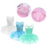 Kids Girls Dance Dress Sleeveless Ballet Leotard Tutu Dress Mesh Splice Dress Gymnastic Leotards